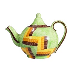 ArtDeco/ Bauhaus Teapot „Gobelin 8“, By Eva Zeisel for Schramberg Majolica