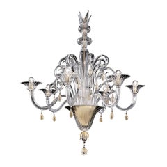 21st Century Vittoriale 6-Light Chandeliers in Crystal by Venini