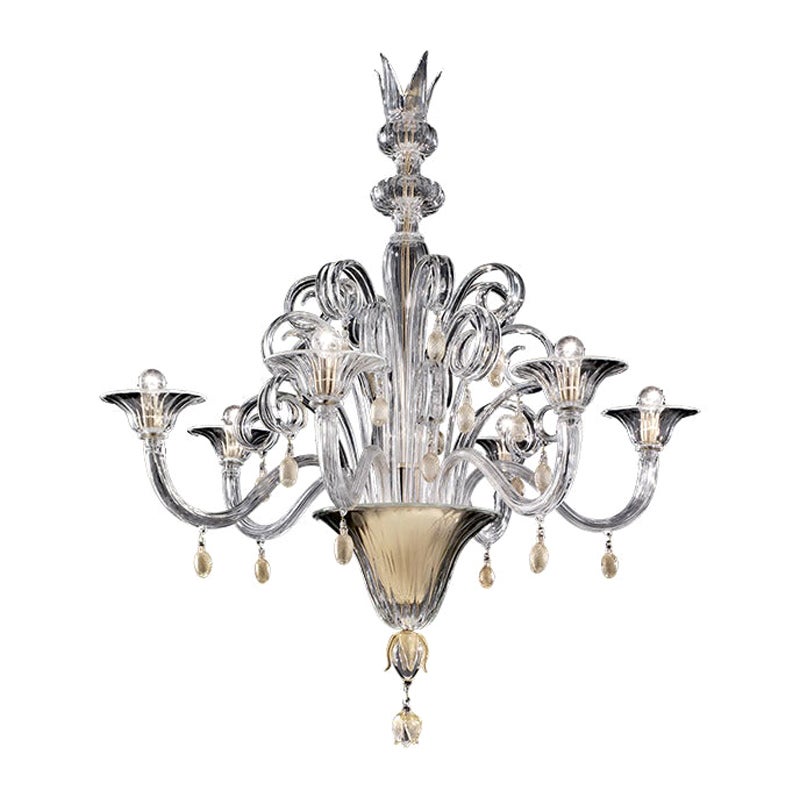 21st Century Vittoriale 12-Light Chandeliers in Crystal by Venini