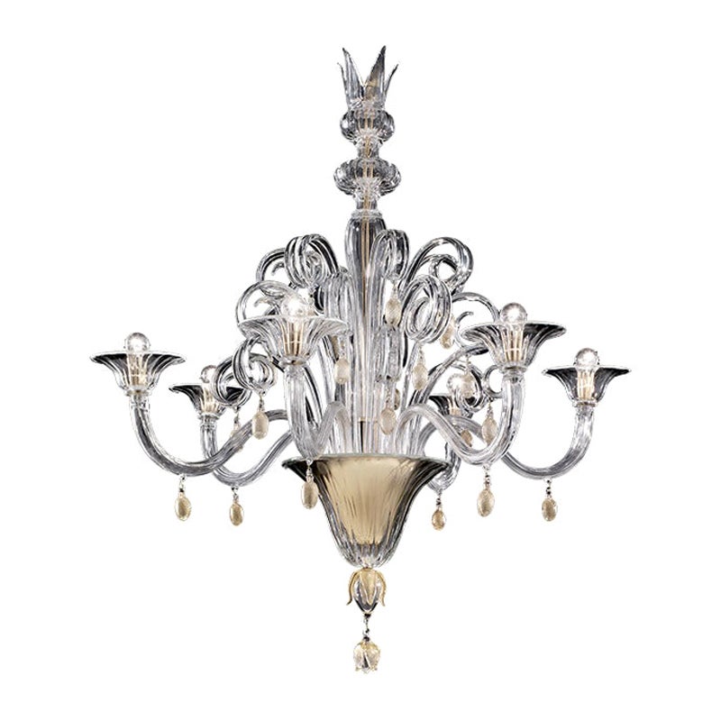 21e siècle Lustres Vittoriale à 12 lumières en cristal par Venini en vente