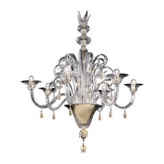 21st Century Vittoriale 12-Light Chandeliers in Crystal by Venini