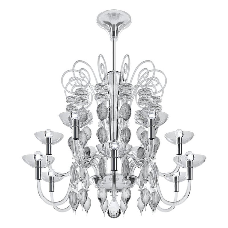 21st Century Carlo Scarpa 99.37 8-Light Chandeliers in Crystal For Sale