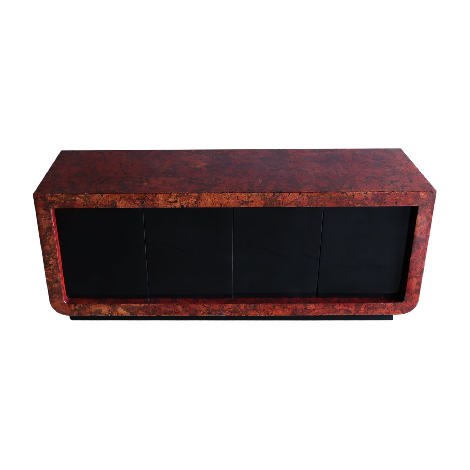 Jimeco ltda Lacquered Cork Credenza, Columbia, circa 1990