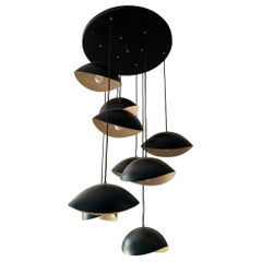 Retro Italian Waterfall Cascade in Black 1950s Midcentury Style