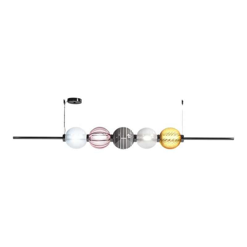 Suspension lumineuse Abaco en multicolore du 21e siècle en forme de 2, 5 sphères