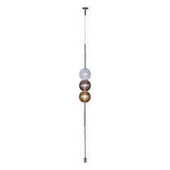 21st Century Abaco Shape 1, 3 Sphere Suspension Light in Amber Yellow/Amthyste
