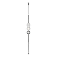 21st Century Abaco Shape 1, 3 Sphere Suspension Light in Crystal / Milk-White