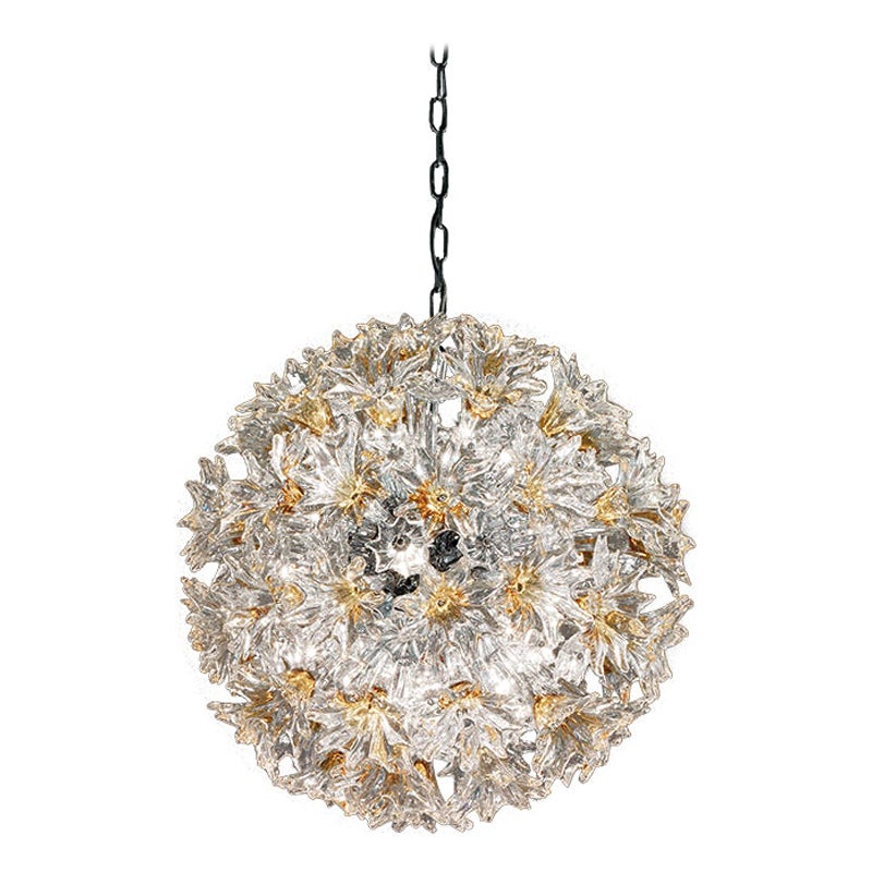 21st Century Esprit Medium Chandeliers in Amber Yellow/Crystal by Venini For Sale