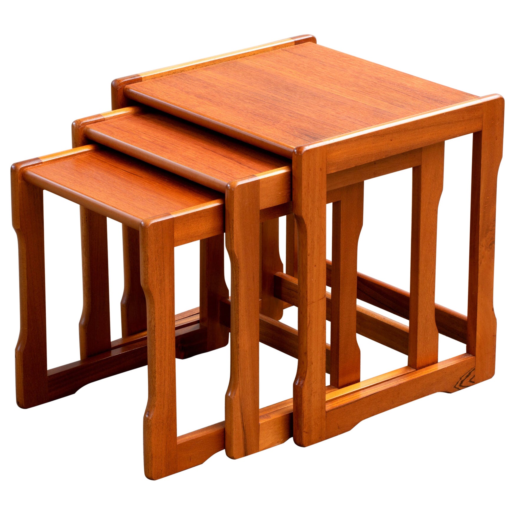 Teak Midcentury Nesting Tables in Teak, 1960s For Sale