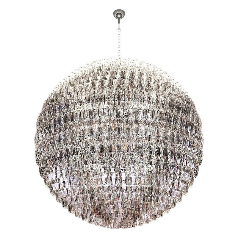 Lampadari Poliedri Sfera Small del XXI secolo in cristallo di Venini Riedizione