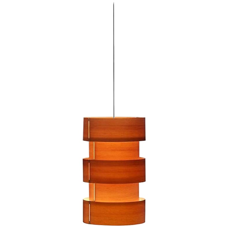 Coderch Column Cister Wood Hanging Lamp by Tunds For Sale