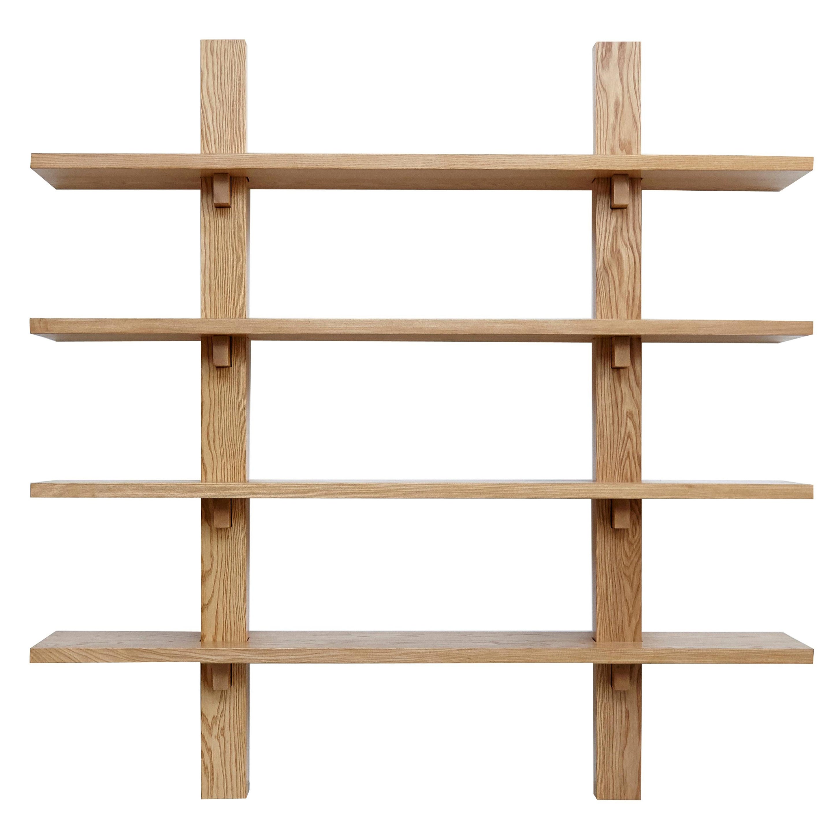 Dada Est. Zeitgenössisches Wandleuchter aus Eschenholz, Shelve im Angebot