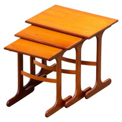 Retro Midcentury Teak Nesting Coffee Tables