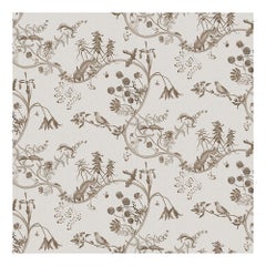 Carta da parati Toile Mercia Vines Botanical in color seppia