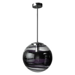 Lampe  suspension Rotondo 893,52 du 21e sicle en noir et cristal