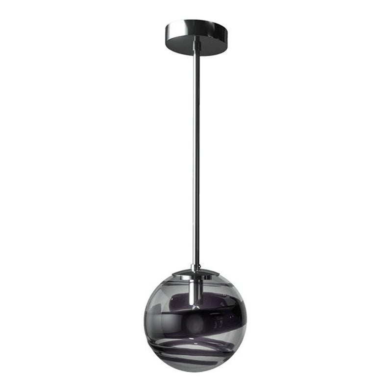 Lampe  suspension Rotondo du 21e sicle en noir et cristal