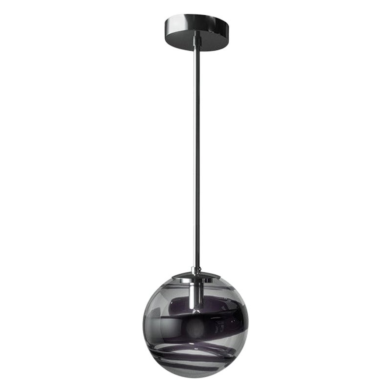 Lampe  suspension Rotondo 893,55 du 21e sicle en noir et cristal