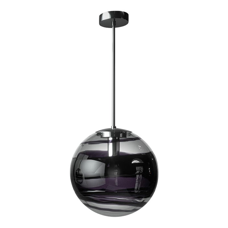 Lampe  suspension Rotondo 893.50 du 21e sicle en noir et cristal