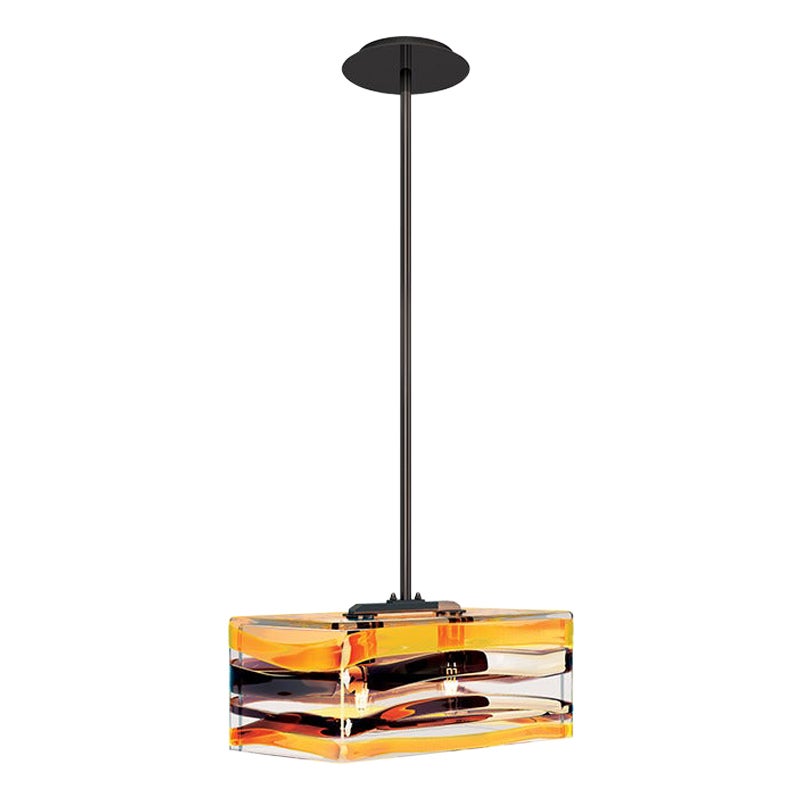 21st Century Parallelo 893.80 Pendant Light in Black/Crystal/Tea by Peter Marino For Sale
