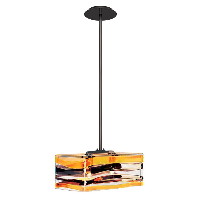 21st Century Parallelo 893.81 Pendant Light in Black/Crystal by Peter Marino