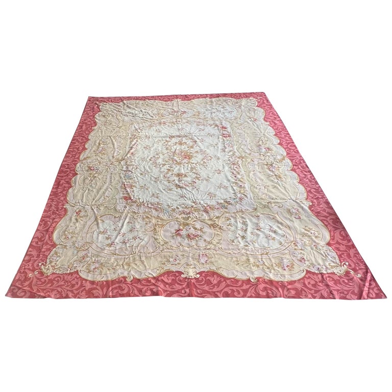 Antique French Aubusson Rug For Sale at 1stDibs