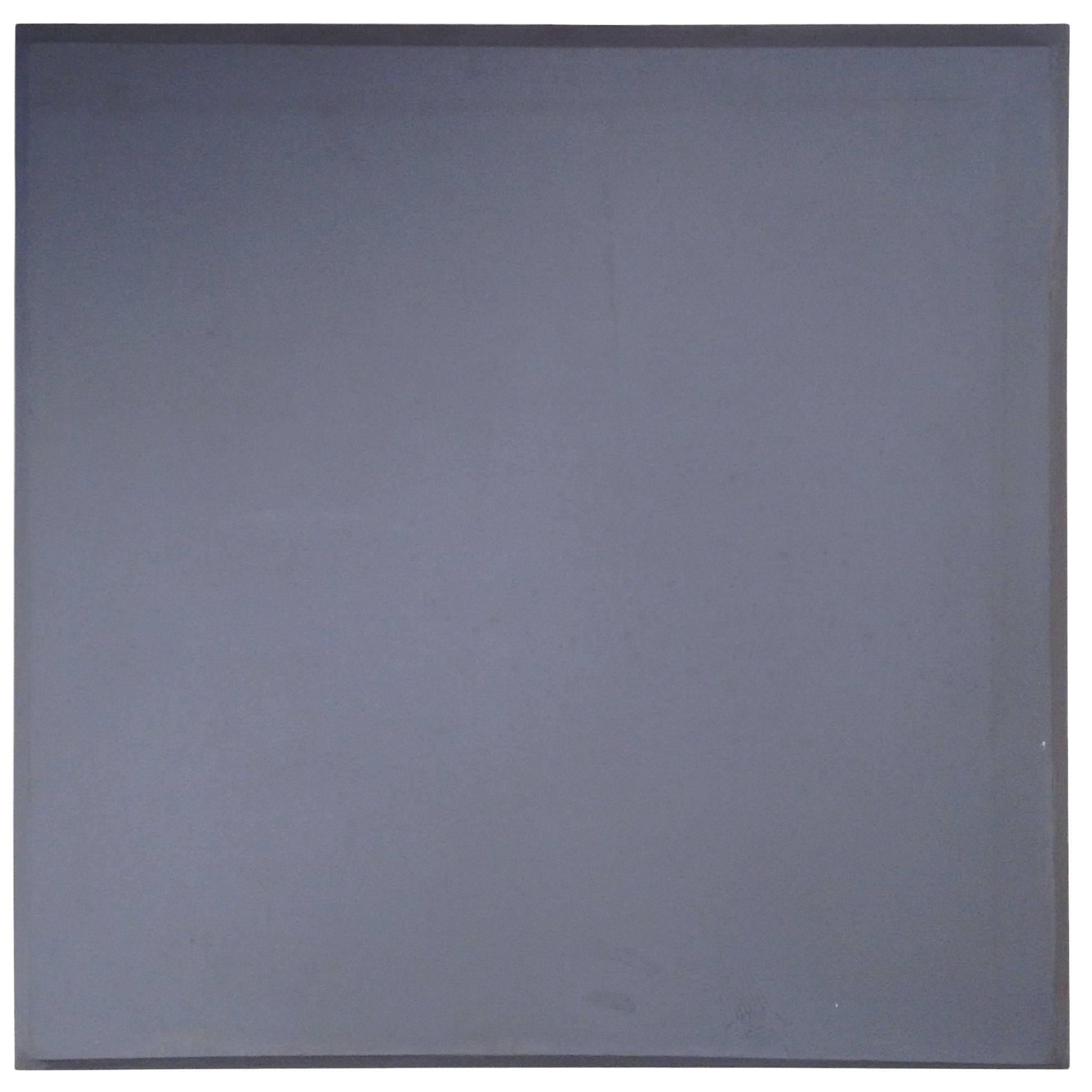 Minimalist Grey Oil Painting on Canvas, 1967 For Sale