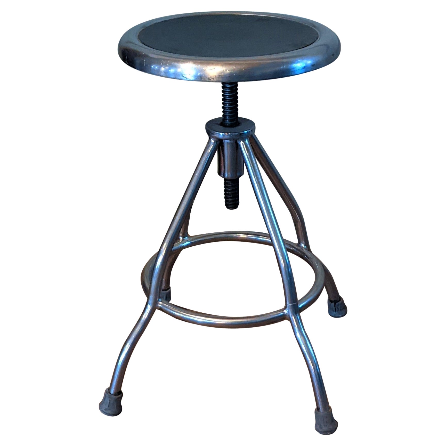Vintage Stainless Steel Medical Stool For Sale