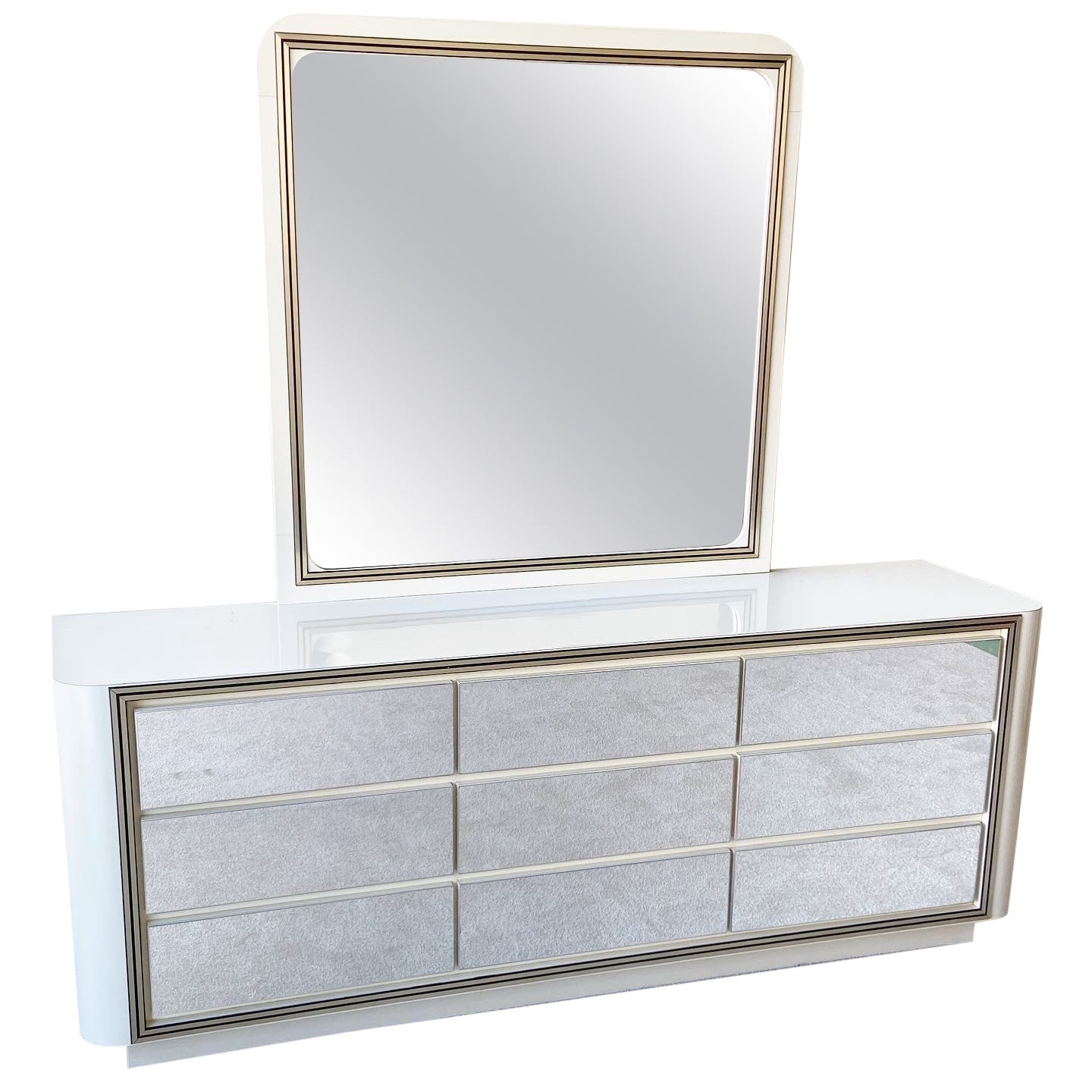 Ello Bronze and Mirrored Dresser For Sale at 1stDibs