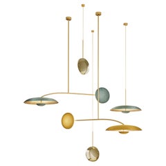 'Constellation 02 Mixed' Patinated Brass Ceiling Pendants