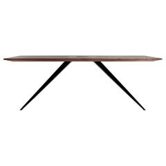 Walnut Table Bevel Edge Industrial Design