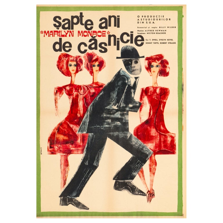 &lsquo;The Seven Year Itch&rsquo; Original Vintage Movie Poster, Romanian, 1964 For