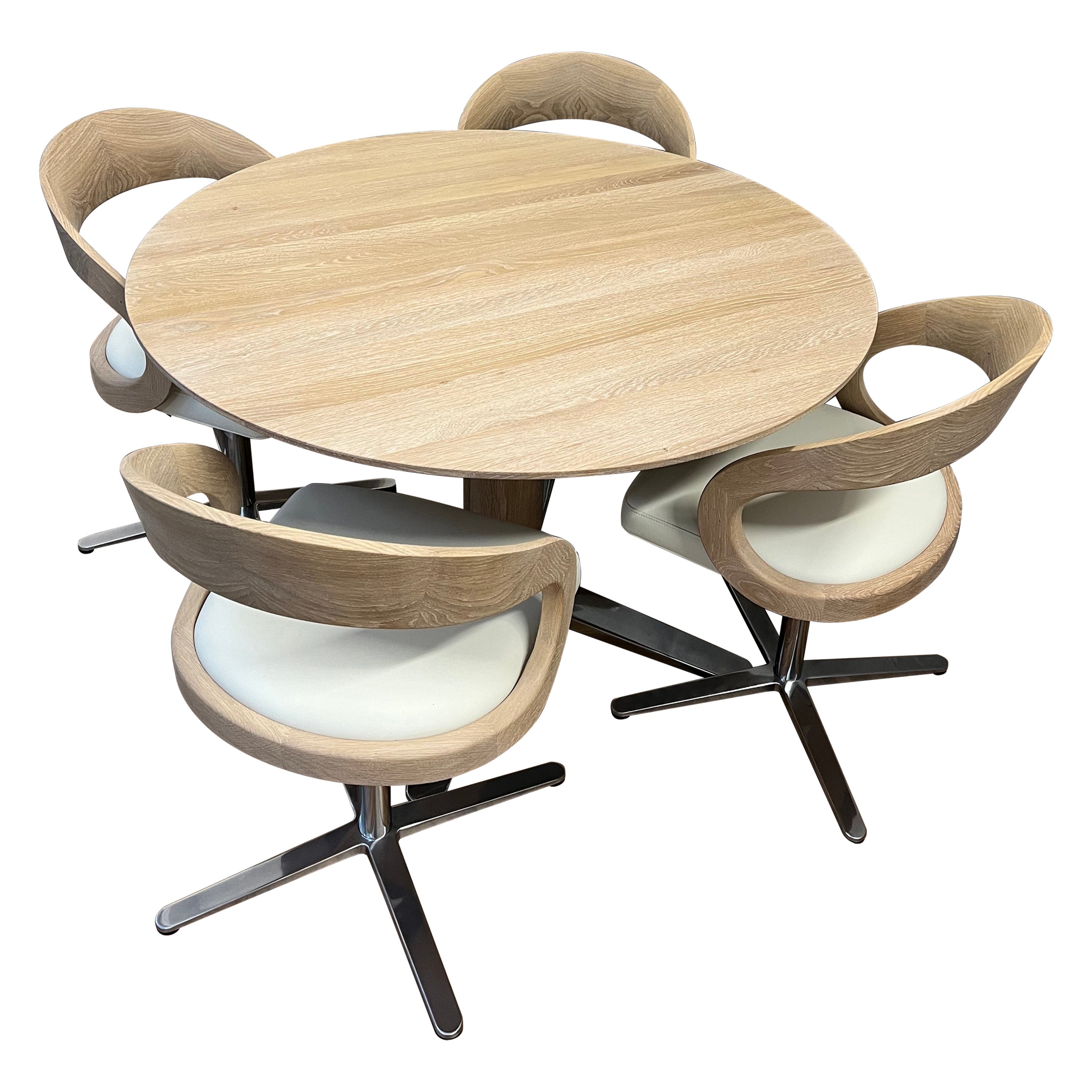 Danish MidCentury Modern Dining Set with 6 Chairs and Extending Dining