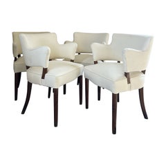Set of 4 Midcentury Upholstered Armchairs