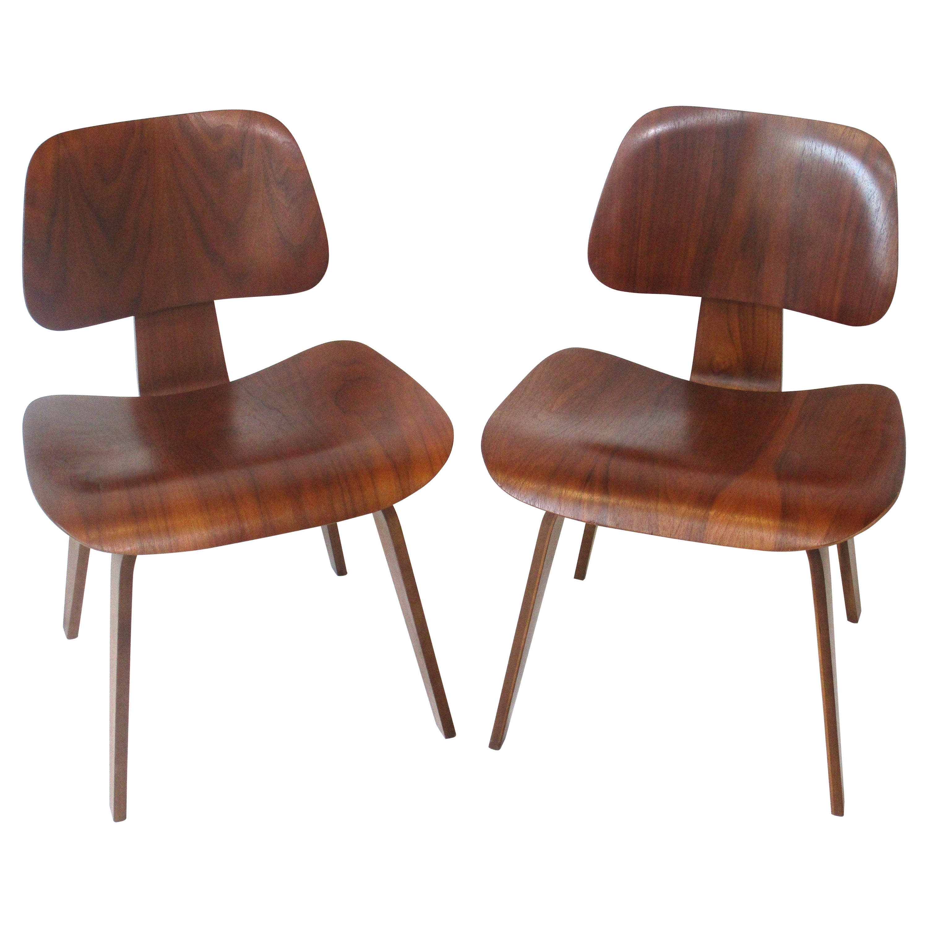 Early Eames Bent Walnut DCW for Herman Miller  For Sale