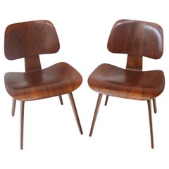 Early Eames Bent Walnut DCW for Herman Miller 