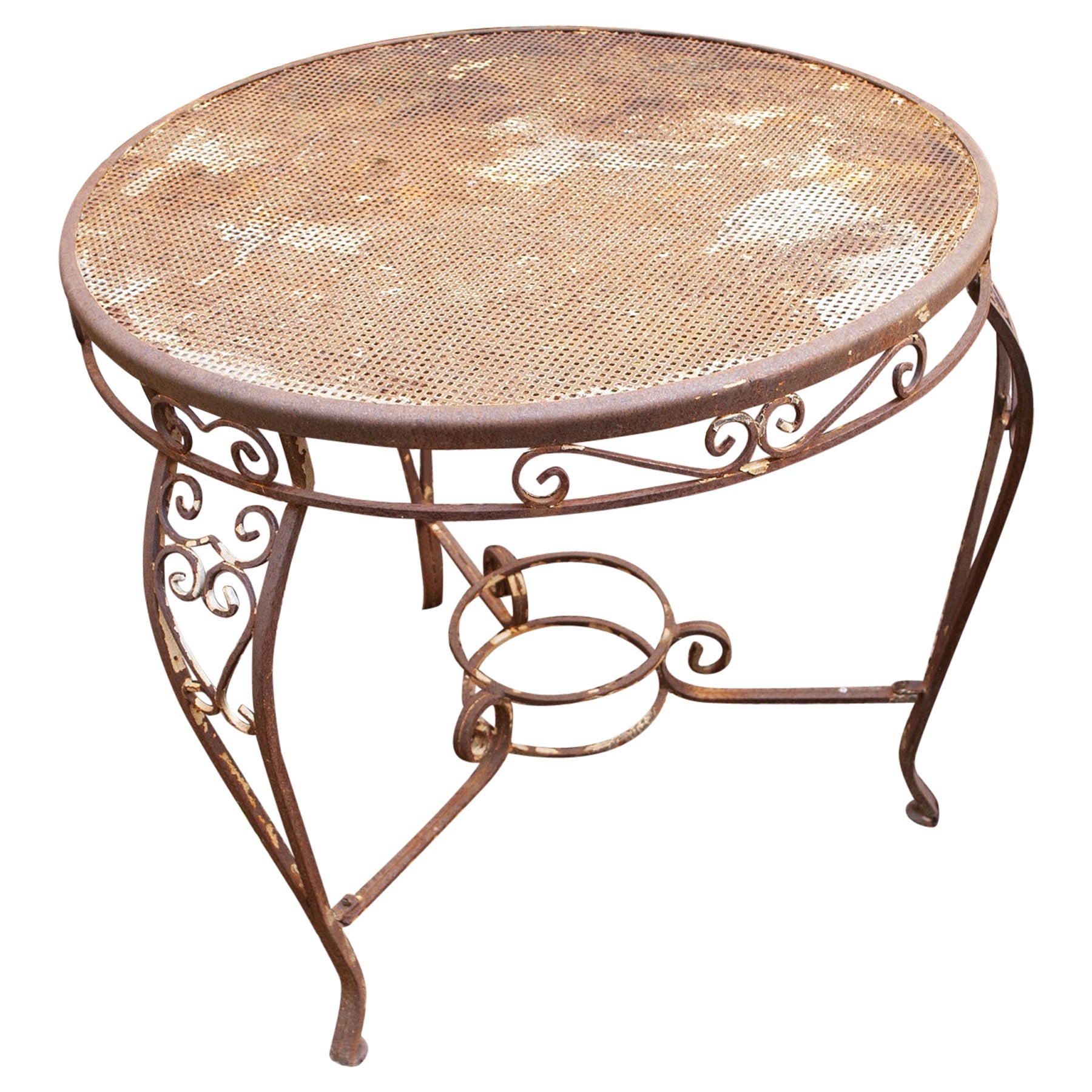 Wrought Iron Garden Side Table from the 1950s Casa e Giardino For Sale