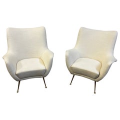 Mid Century Modern New Italian Chairs, Pair