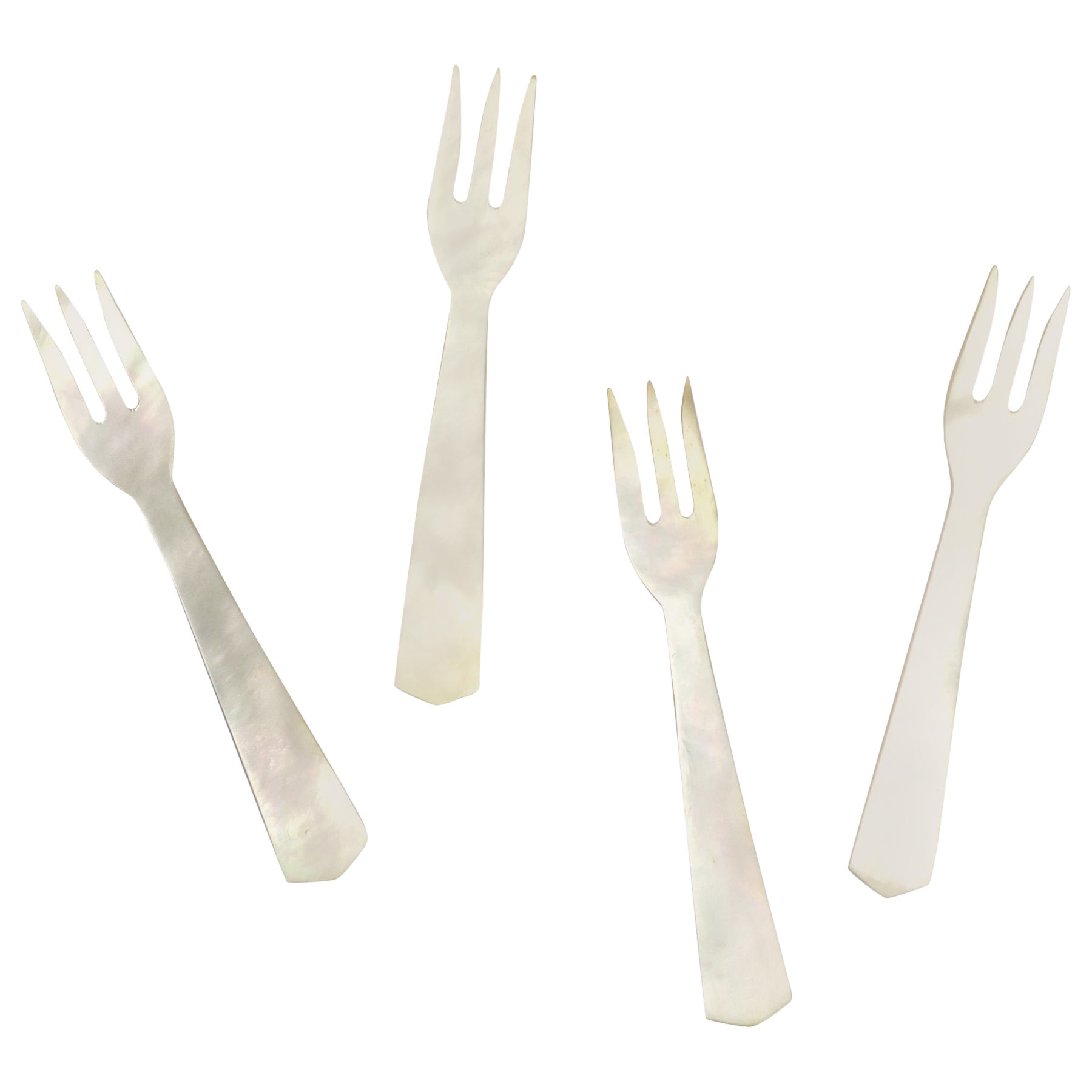 Mother of Pearl Appetizer or Caviar Forks, Set of 4
