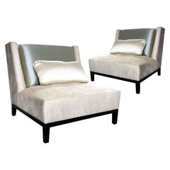 Used Christian Liaigre for Holly Hunt Latin Lounge Chair Pair, Beige, France, 2016