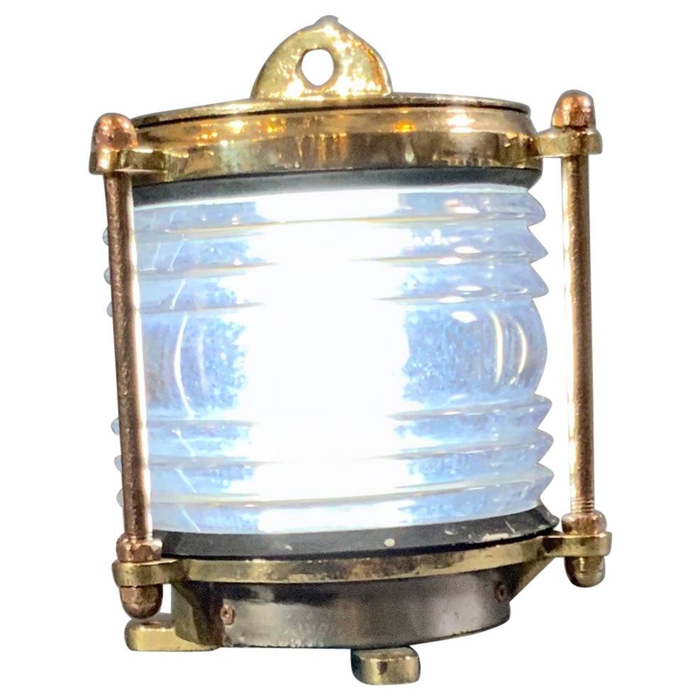 Solid Brass Nautical Dock Light For Sale