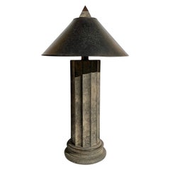 Faux Stone Architectural Column Lamp