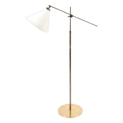 Midcentury Floor Lamp Designed by Th. Valentiner, Made in Denmark, 1950s