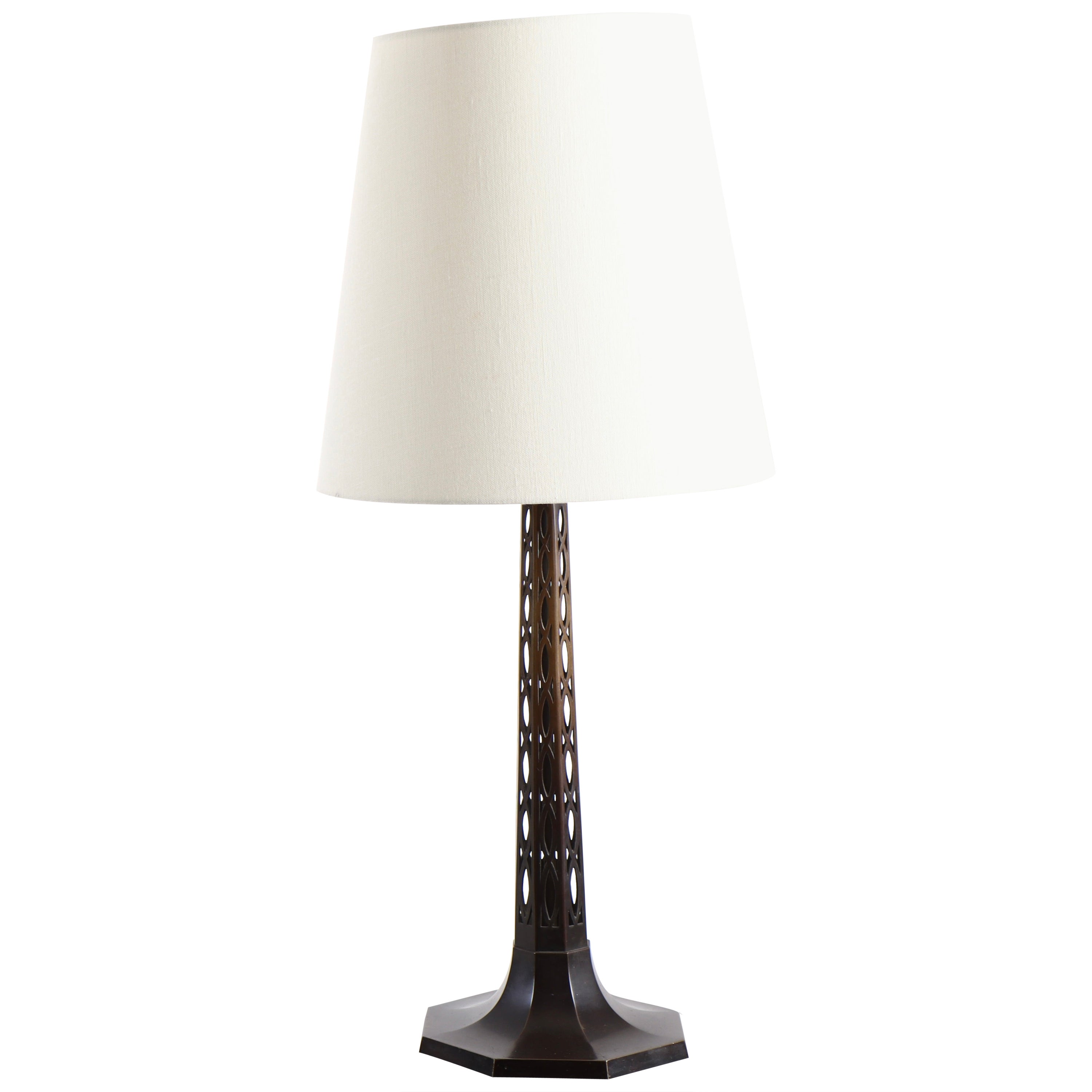 Mid-Century Danish Table Lamp in Brass, 1950s For Sale