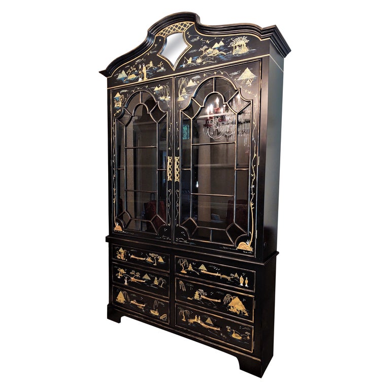 Chinoiserie Storage / Display Hutch For Sale at 1stDibs