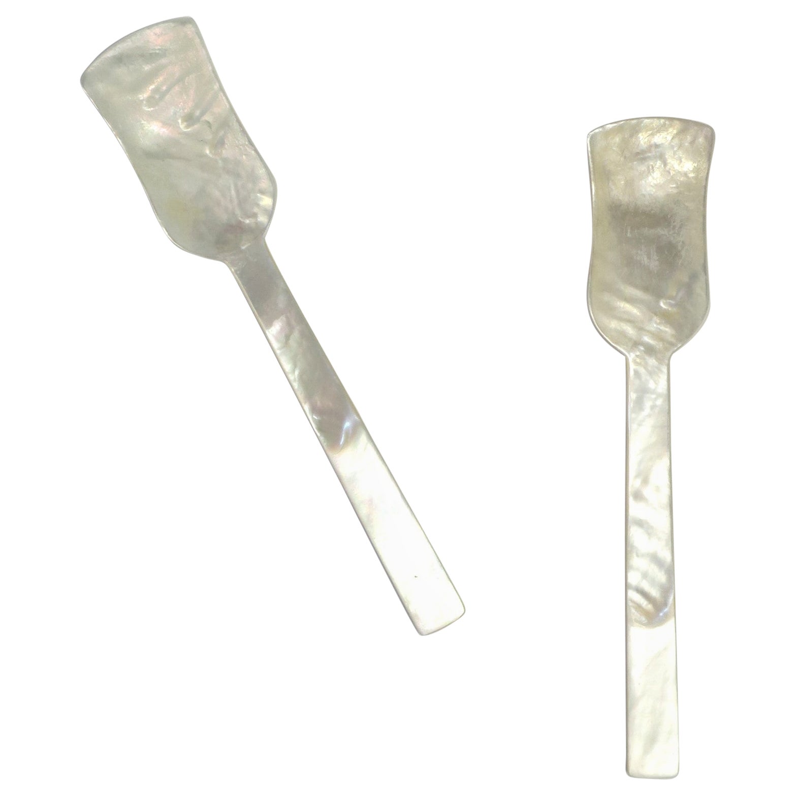 Mother of Pearl Caviar Spoons, Set of 2 For Sale