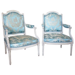 Antique Pair of Louis XVI Armchairs by Jean Baptiste Boulard, 18th Century