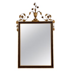 French Empire Style Gilt Leaf and Urn Motif Wall Mirror