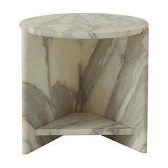 Table d'appoint Portsea de Daniel Boddam, marbre Calacatta