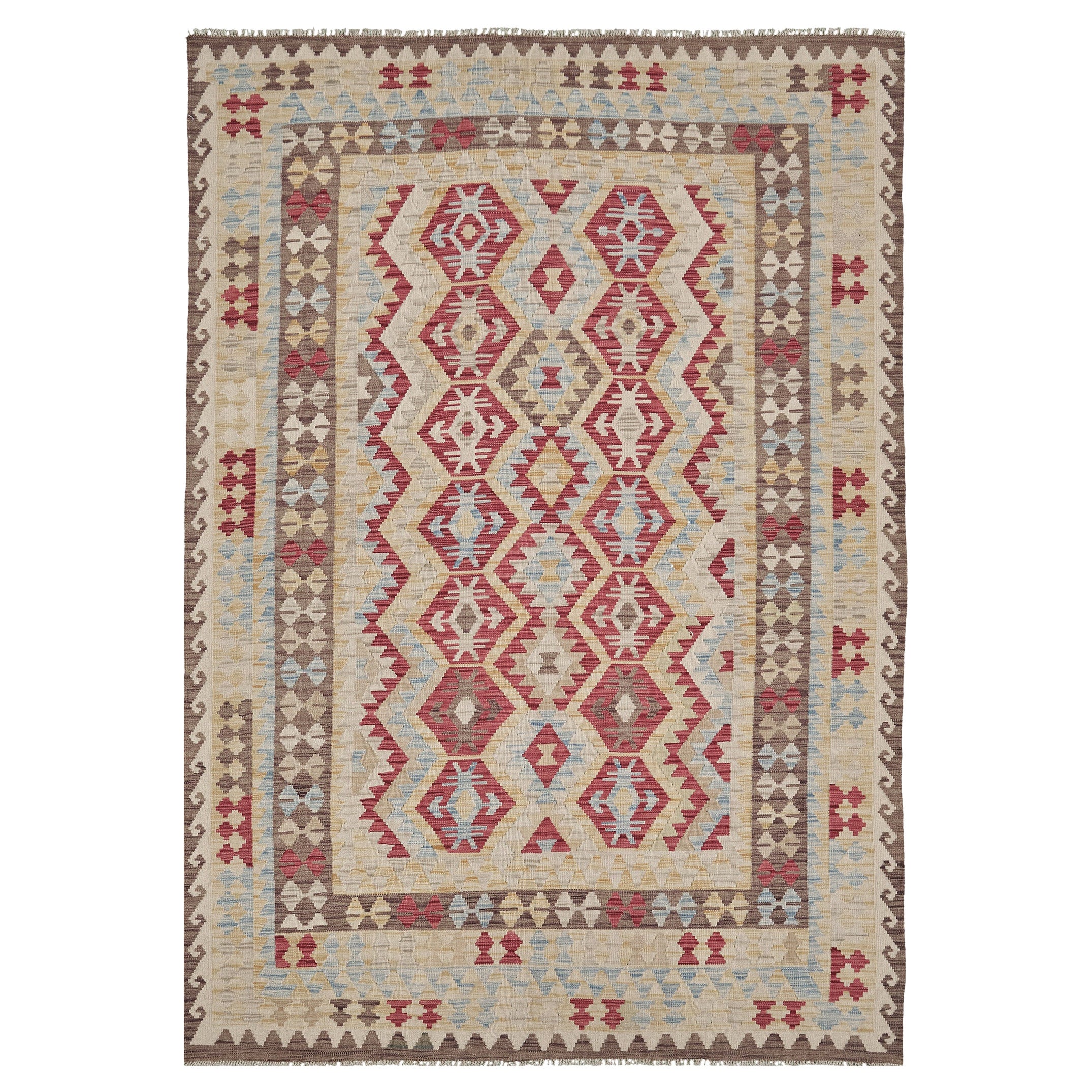 Mehraban Vintage-Stil Stammes natürlichen Farbstoff flach weben Kilim
