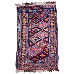 Handgefertigter antiker persischer Kurdischer Teppich, 1920er Jahre, 1P100